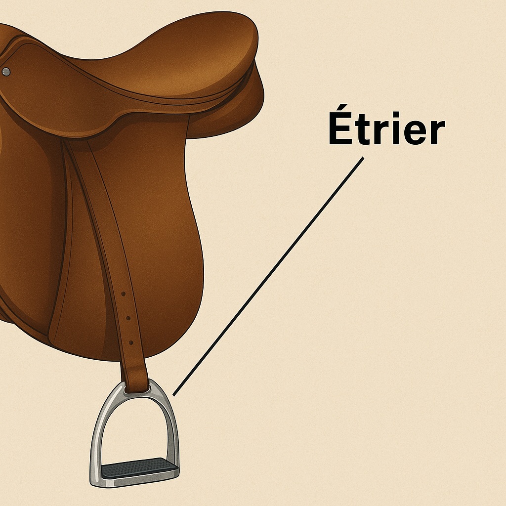 etrier partie selle cheval