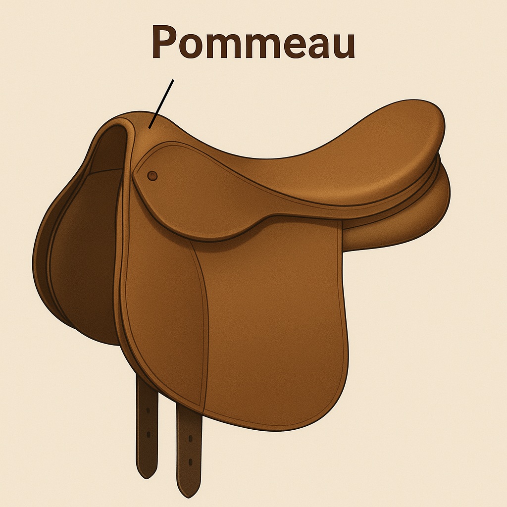 pommeau partie selle cheval