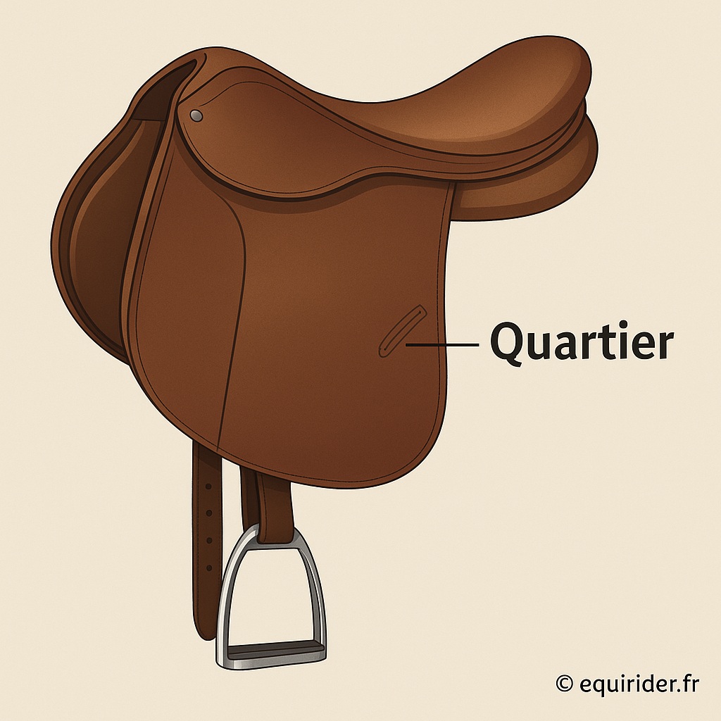 quartier partie selle cheval