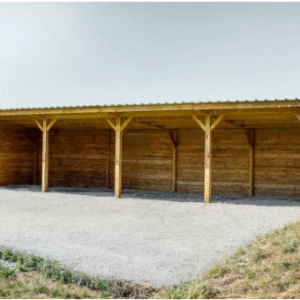 Přístřešek pro zvířata PVC zelený 3,7 x 3,7 x 1,6 m